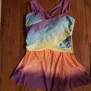 Womens Racerback Tankini Bathing Suit, 2pc